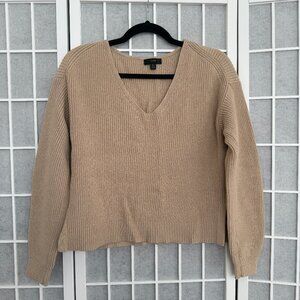 J. Crew V Neck Tan Sweater - Size XS